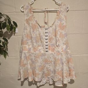 TORRID Babydoll Washable Challis Corset Sleeveless Top NWT  Size 3